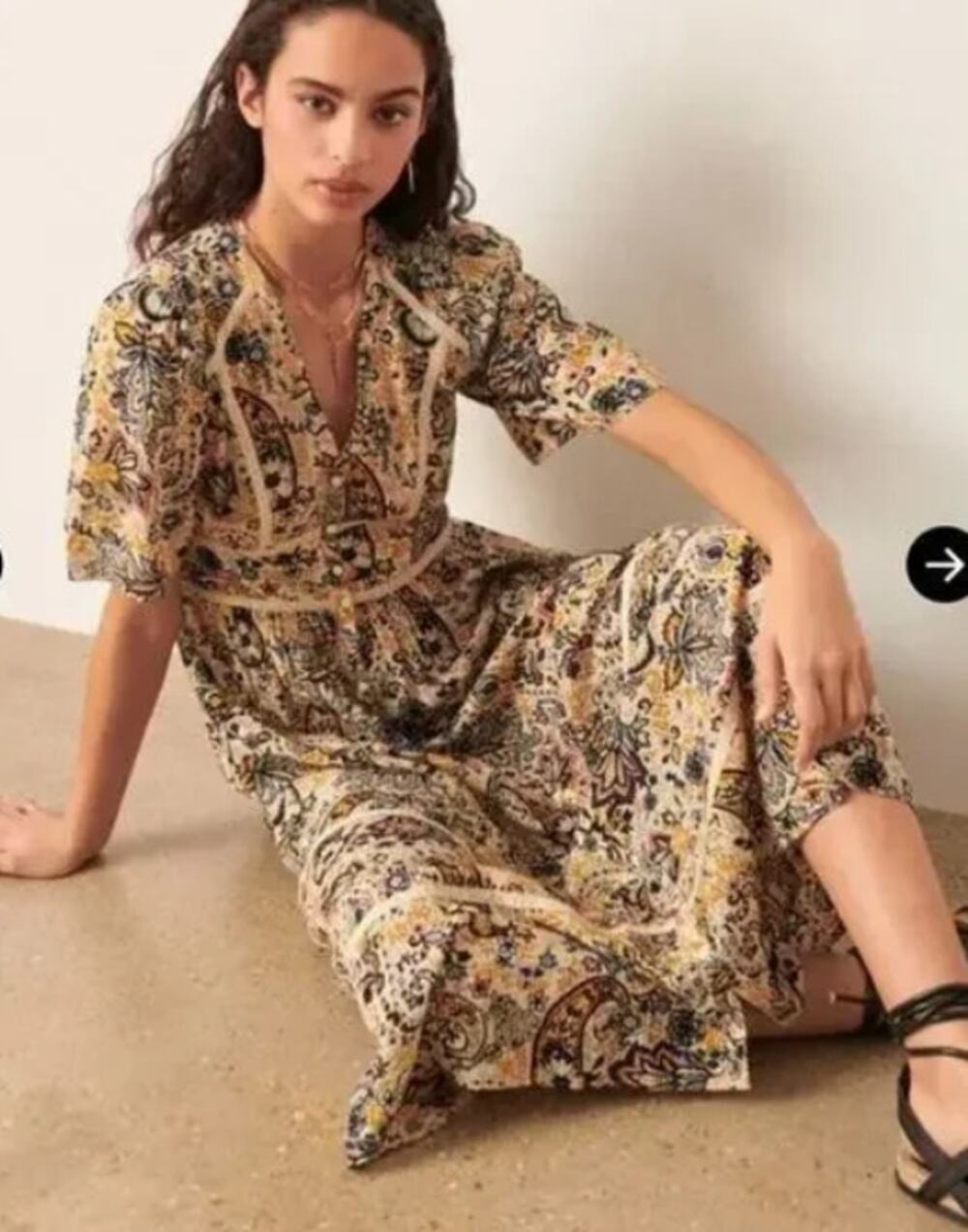 Ba&Sh Benja Paisley Print Maxi Dress Small